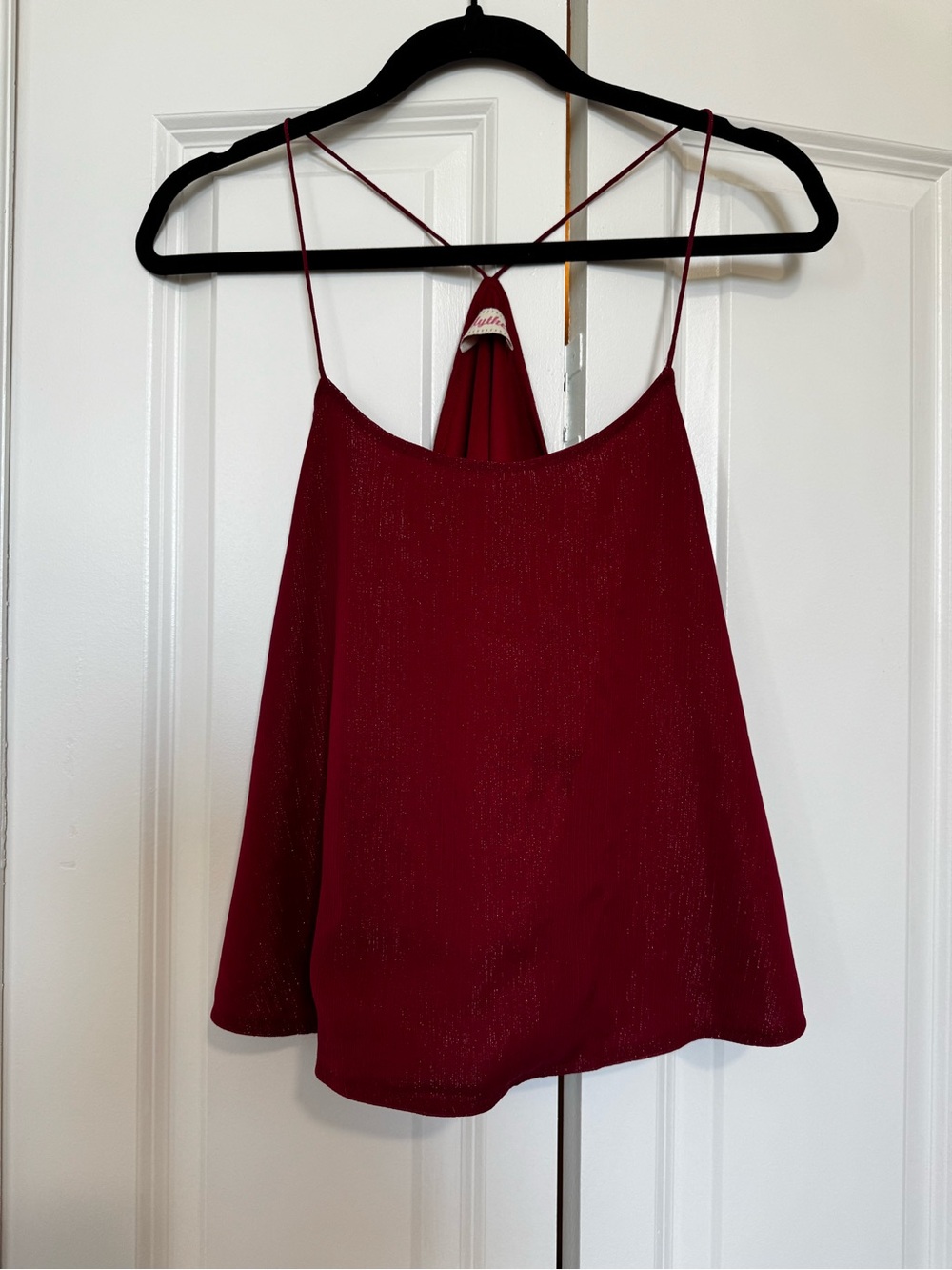 Women's Burgundy Spaghetti Strap Tank Top